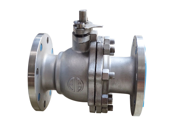 2pc stainless steel flange floating ball valve